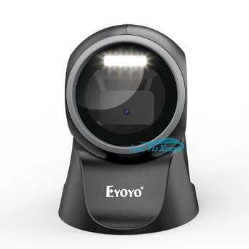 Настольный 2D-сканер штрих-кодов Eyoyo 1D с автоматическим Сенсорным Сканированием, Всенаправленный Считыватель штрих-кодов без помощи рук, сканирование QR-платформы