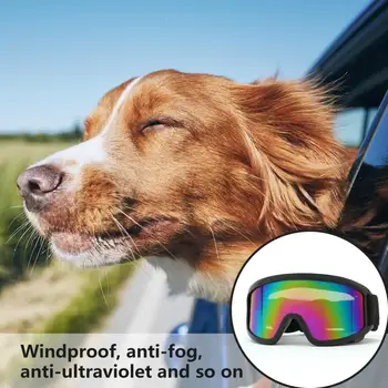 Небьющиеся очки для собак, защитные очки для домашних животных, водонепроницаемые ветрозащитные очки для собак с регулировкой для экологичности для собак