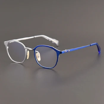 Новая классическая модная оправа для очков мужские дизайнерские круглые оптические очки из чистого титана при близорукости для чтения женские персонализированные очки