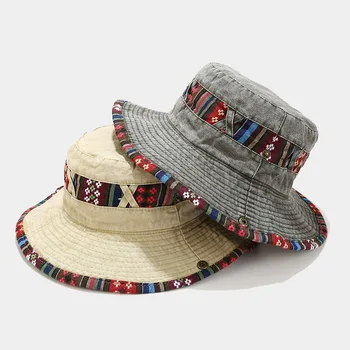 НОВАЯ рыбацкая шляпа с завязками для мужчин и женщин Весной и летом, уличная солнцезащитная шляпа для рыбалки, ковбойская шляпа в стиле вестерн Tide