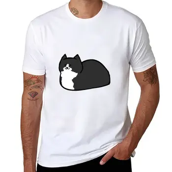 Новая футболка Tuxedo Cat Loaf, быстросохнущая рубашка, топы, белые футболки для мальчиков, графическая футболка, мужские футболки с длинным рукавом