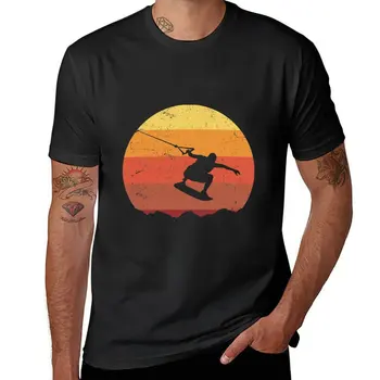 Новая футболка для вейкбординга, быстросохнущая футболка, забавная футболка, футболки для мужчин, хлопок