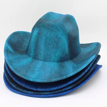 Новая яркая ковбойская шляпа в стиле вестерн, мужская и женская модная рыцарская шляпа с прорезями, крутой цилиндр, праздничная джазовая шляпа