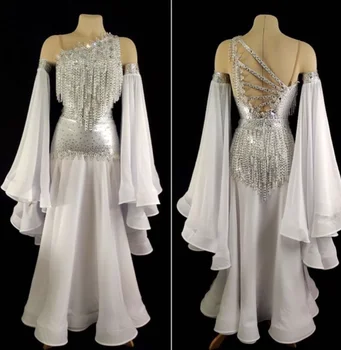 Новое бальное платье для соревнований 2023 года, танцевальная одежда, сценическая одежда, женское танцевальное платье GOODANPAR