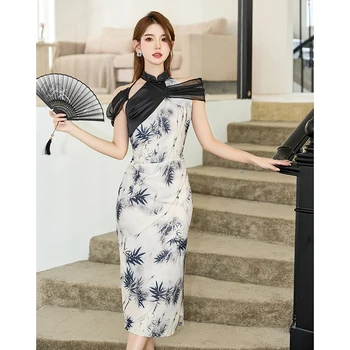 Новое китайское женское ципао Huai Summer в стиле ретро, изысканная упаковка, облегающее ягодицы сексуальное платье