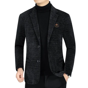 Новое модное шерстяное пальто для мужчин, высококачественная повседневная красивая куртка, осенне-зимнее шерстяное короткое пальто с лацканами для мужчин
