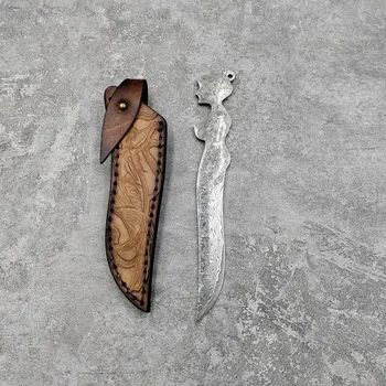 Новое поступление, нож с фиксированным лезвием, Дамасская сталь, Маленький прямой нож, Походный нож для самообороны, EDC Инструмент, Подарочная коллекция