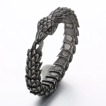 Новый креативный браслет со змеевидным орлом, орлиный клюв в стиле панк, мужской браслет из титановой стали