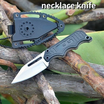 Новый Уличный Нож Мини-Самообороны Маленький Прямой Нож EDC Многофункциональная Ручка G10 Походный Шейный Нож Маленький Армейский Нож