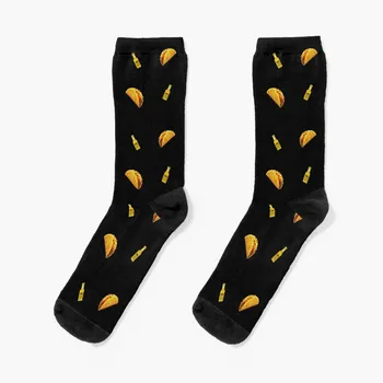 Носки с тако и текилой (Taco Tuesday), зимние носки, мужские чулки в стиле хип-хоп, детские носки
