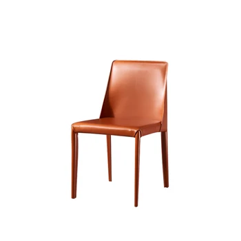 Обеденный стул Домашний Итальянский минималистичный Легкий Роскошный Скандинавский Современный письменный стул со спинкой Дизайнерский стул Обеденный стол Седло стул