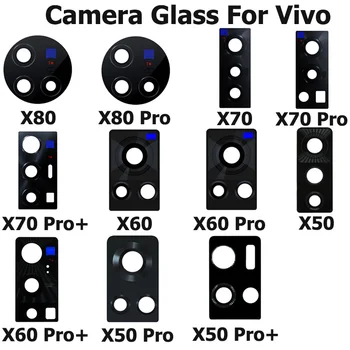Оригинальное для Vivo X80 X70 X60 X50 Pro Plus заднее стекло камеры заднего вида с клейкой наклейкой Запасные части