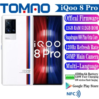 Оригинальный Мобильный телефон Vivo IQOO 8 Pro 5G 6,78 