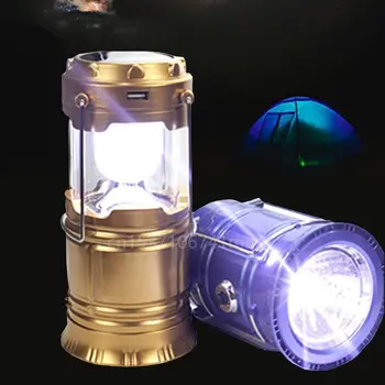 Открытый фонарь для палатки Складная лампа на солнечной энергии Фонарик Аварийный Фонарь Походная лампа USB Перезаряжаемый Походный фонарь