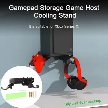 Охлаждающая станция Plug Play Охлаждающая база Настенный стеллаж для хранения шлемов Многоцелевое хранилище радиатора игровой консоли