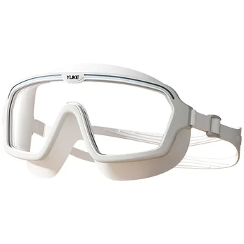 Очки для плавания высокой четкости Водонепроницаемые Противотуманные профессиональные мужские женские очки для плавания в большой оправе для взрослых, шапочка для плавания