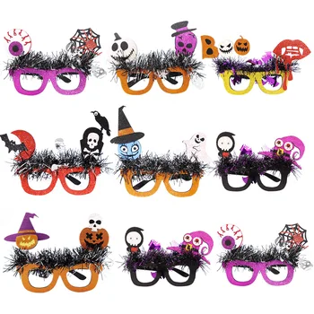 Очки на Хэллоуин, украшение детской вечеринки для взрослых, Реквизит для фотосъемки, Забавная оправа для очков, Вечеринка Happy Ghost Festival Party 2023