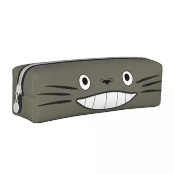Пенал для карандашей с улыбающимся лицом аниме Neighbor Fun Japan Totor, сумки-держатели для ручек, подарочные пеналы для офиса для девочек и мальчиков большой емкости
