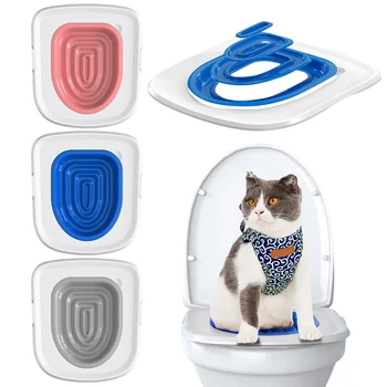 Пластиковый наполнитель для кошек Аксессуары для кошек для коврика Многоразовый Тренажер Набор для туалета для домашних животных Коробка для унитаза для дрессировки кошек Туалет