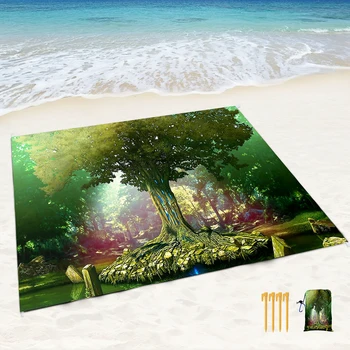 Пляжные одеяла Tree Of Life, коврики без песка, быстросохнущие, большие и компактные, легко переносимые, идеально подходят для пляжа, музыкального фестиваля на открытом воздухе