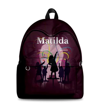 Повседневная школьная Сумка WAWNI Roald Dahl's Matilda the Musical с 3D Принтом Для Мальчиков и девочек, Школьная Сумка Для студентов, Мужская / Женская Повседневная Сумка На молнии