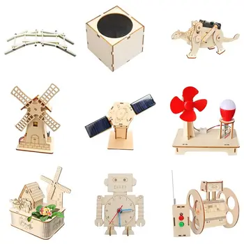 Подарочный набор для обучения 3D научным игрушкам, мини-деревянная модель ветрогенератора 