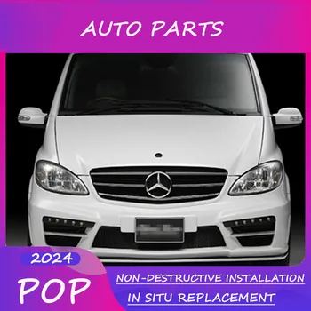 Подходит для Mercedes Benz 06-10 W639 Фиолетового Цвета С Модифицированной Большой Боковой юбкой Переднего Заднего Бампера