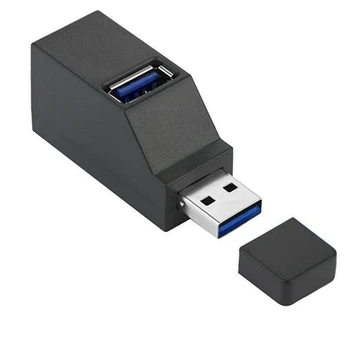 Портативный многоинтерфейсный концентратор-разветвитель USB3.0 Высокоскоростной концентратор черный