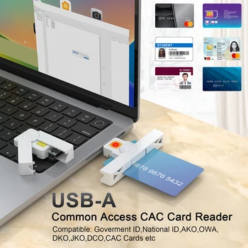Портативный Считыватель Карт ID CAC USB2.0Type-C USB Card Reader Common Access CAC ATM Card Visa Reader для защиты Цифровых сертификатов