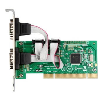 Последовательная карта PCI с 2 портами RS232 и 9Pin картой расширения Industrial COM RS232