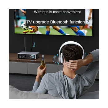 Приемник-передатчик Bluetooth 5.1 NFC стерео 3,5 мм AUX коаксиальный RCA Беспроводной аудиоадаптер Микрофон для телевизора