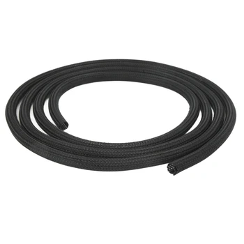 Проволочный протектор Черная термостойкая кабельная втулка диаметром 1/2 дюйма Предотвращает жевание домашними животными, легко режется, гибкая для дома на колесах