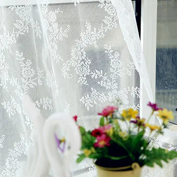 Прозрачная занавеска в виде цветка, тюль, оконная вуаль, драпировка из 1 панели ткани