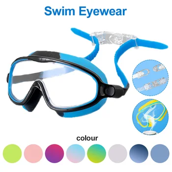Профессиональные плавательные очки для детей HD Противотуманные очки для бассейна Защита от ультрафиолета Регулируемые очки для дайвинга для водных видов спорта Очки
