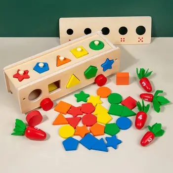 Развивающие игрушки для сортировки форм, деревянные развивающие пазлы для детей и мальчиков