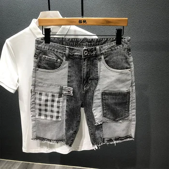 Разновидности джинсовой ткани Summer ray, нашивки на коленях, Решетчатый карман, Прошивка ip-op, Уличные джинсы для самосовершенствования.