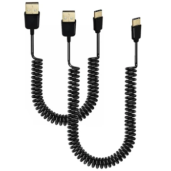 Разъем USB 3.1 Type-C к разъему USB 2.0 Кабель для зарядки Пружинный кабель для передачи данных Type C
