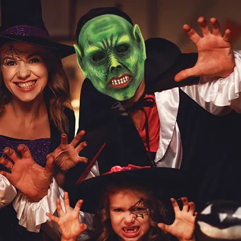 Реалистичный головной убор дьявола для вечеринки в честь Хэллоуина, Маска ужаса, Латексный костюм для мягкой симуляции Хэллоуина, головной убор