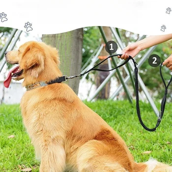 Регулируемые поводки для собак, Ремни безопасности автомобиля для собак, Прочный нейлоновый светоотражающий трос из банджи, Тканевые принадлежности для путешествий в автомобиле для домашних собак