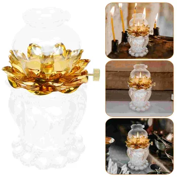 Ретро стаканы для питья, керосиновая лампа с регулируемой яркостью, храмовый декор, настольное украшение, благословляющий белый
