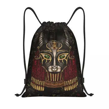 Рюкзак Bastet Egyptian Goddess на шнурке, Спортивная спортивная сумка для женщин и мужчин, Сумка для покупок в Древнем Египте