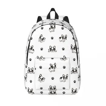 Рюкзак для собак Bulldog для учащихся средних и старших классов, сумка для книг с животными, Мужской Женский рюкзак, легкий
