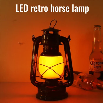 Светодиодная перезаряжаемая керосиновая лампа с подвесным крюком Фонарь Масляная лампа
