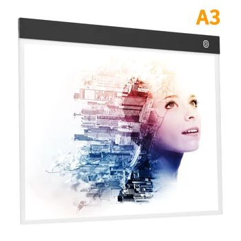 Светодиодная подсветка формата А3 для алмазной живописи, полупрозрачная доска для рисования, цифровой графический планшет с питанием от USB для создания эскизов художественной анимации.