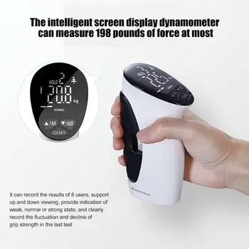 Светодиодный Цифровой электронный тренажер для ручного захвата, тестер силы, динамометр для рук