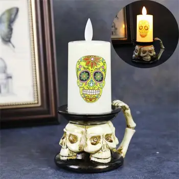 Свеча в виде черепа и тыквы, изысканное мастерство, уникальный дизайн, свеча в виде черепа и тыквы, нужны украшения для дома с привидениями на Хэллоуин