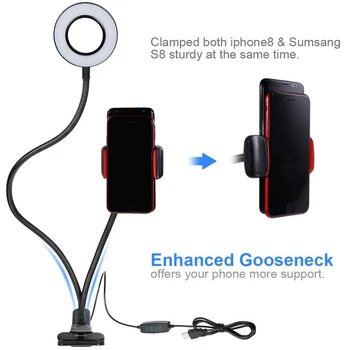 Селфи-палка с портативным кольцевым заполняющим светом, складная подставка для телефона для Iphone Xiaomi Makeup Video Live Selfie