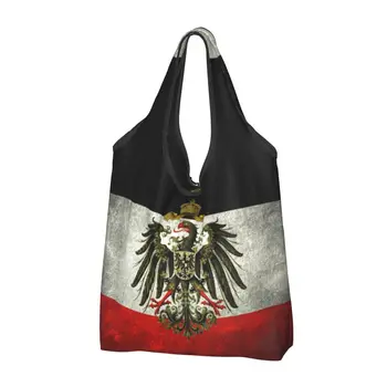 Симпатичный принт Флаг Германской империи, сумка-тоут для покупок, портативная сумка для покупок через плечо