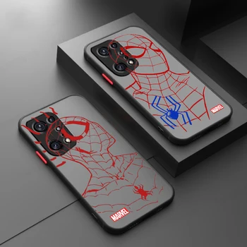 Симпатичный Человек-паук Marvel Для OPPO Find A93 A76 A74 A55 A54 A57 Pro X3 Pro X2 Pro 4G 5G Матовый Полупрозрачный Чехол Для телефона