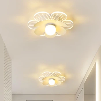 Скандинавская современная форма цветка, светодиодные потолочные светильники для кухни, спальни, балкона, гостиной, кабинета, столовой, домашнего декора, ламп, люстр